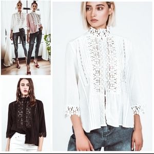 Floral Mock Neck Blouse